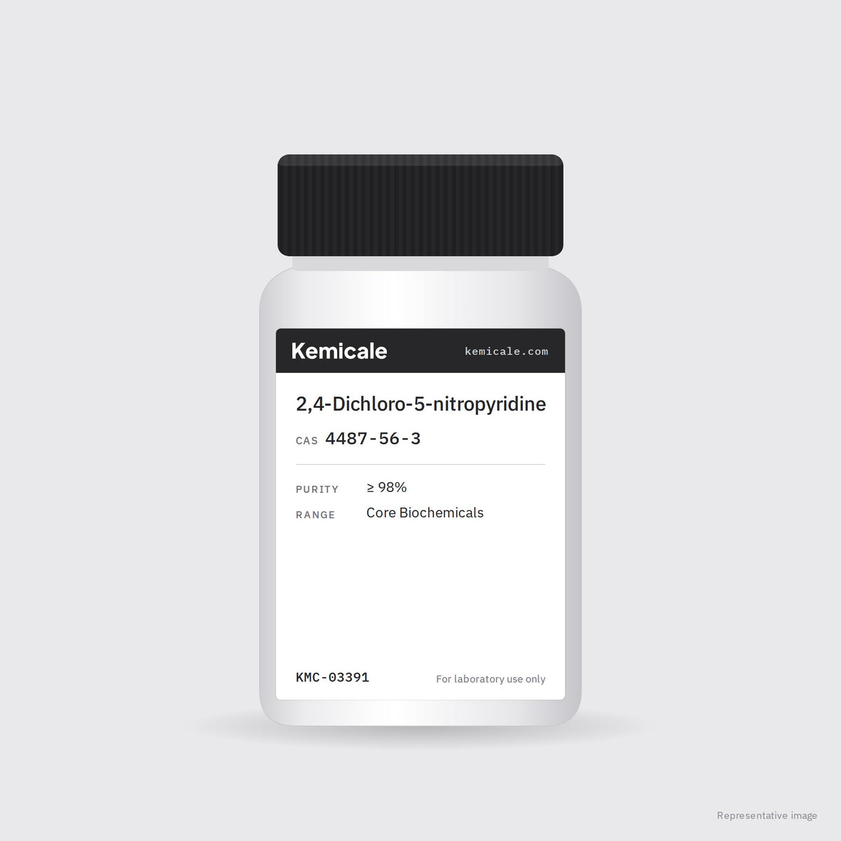 2,4-Dichloro-5-nitropyridine (CAS 4487-56-3) – Kemicale representative pack image