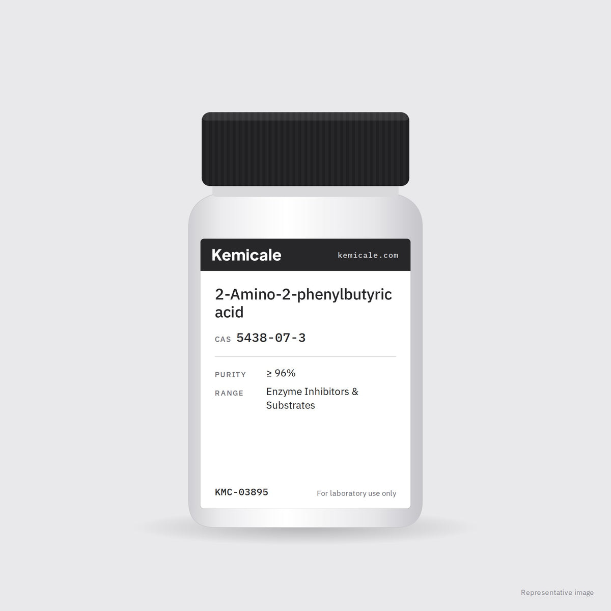 2-Amino-2-phenylbutyric acid (CAS 5438-07-3) – Kemicale representative pack image