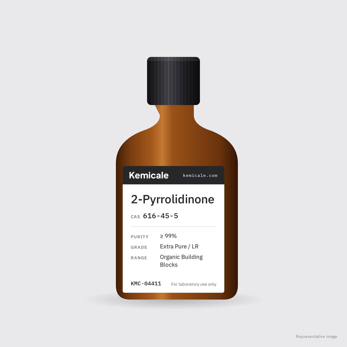 2-Pyrrolidinone (CAS 616-45-5) – Kemicale representative pack image
