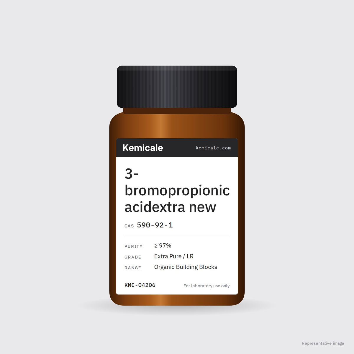 3‐bromopropionic acidextra new (CAS 590-92-1) – Kemicale representative pack image