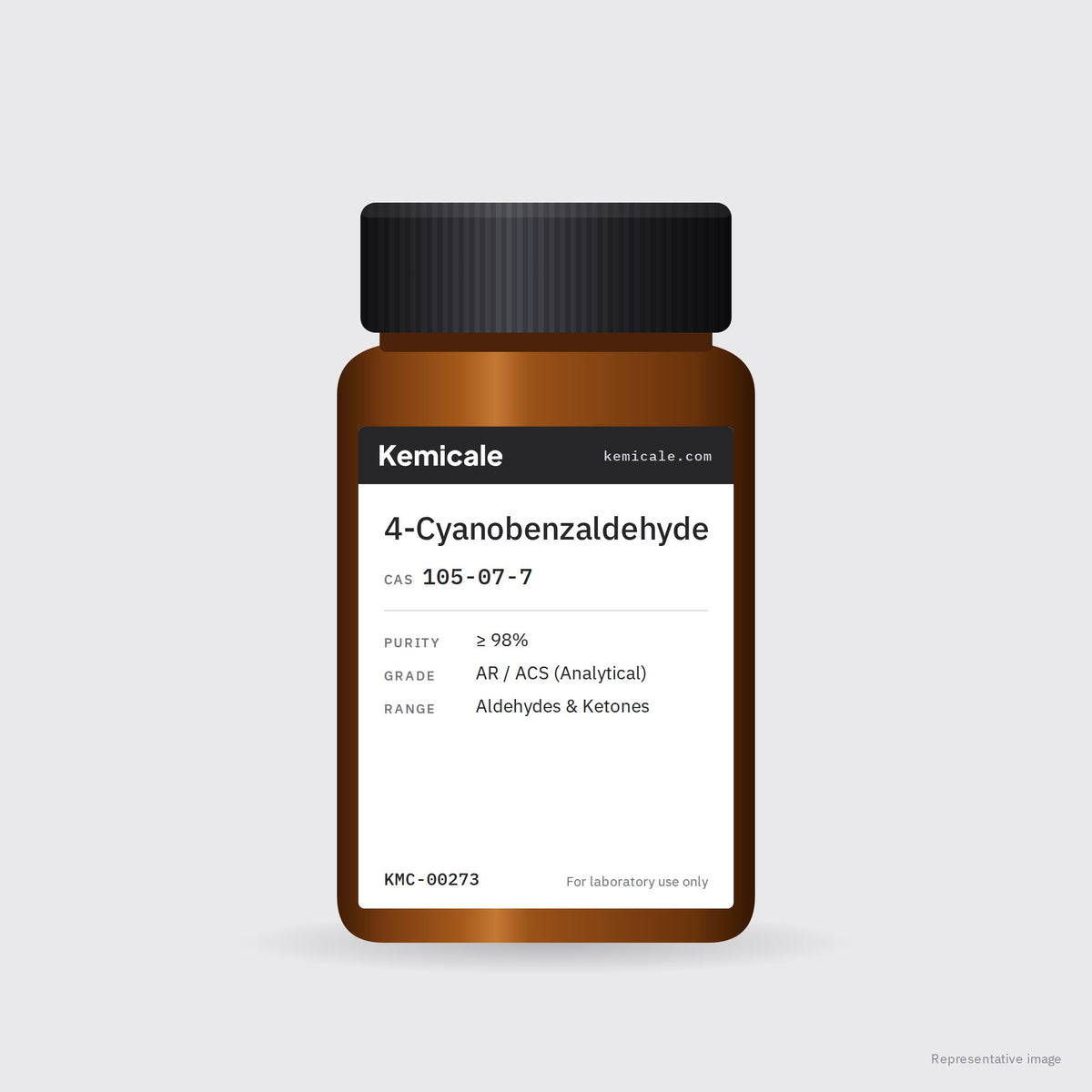 4-Cyanobenzaldehyde (CAS 105-07-7) – Kemicale representative pack image