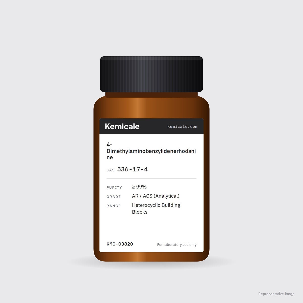 4-Dimethylaminobenzylidenerhodanine (CAS 536-17-4) – Kemicale representative pack image