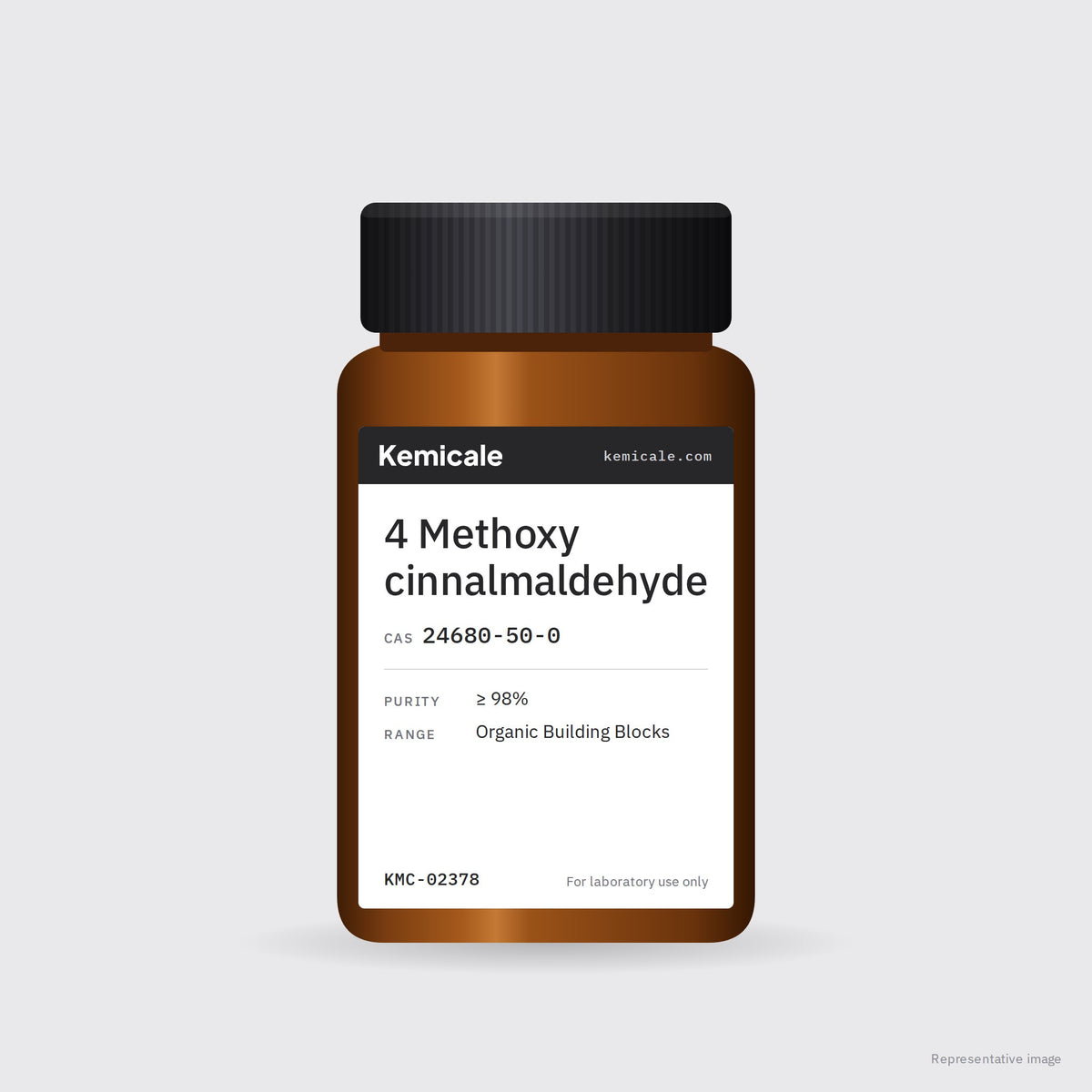 4 Methoxy cinnalmaldehyde (CAS 24680-50-0) – Kemicale representative pack image