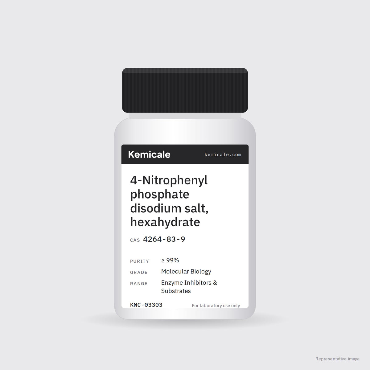 4-Nitrophenyl phosphate disodium salt, hexahydrate (CAS 4264-83-9) – Kemicale representative pack image