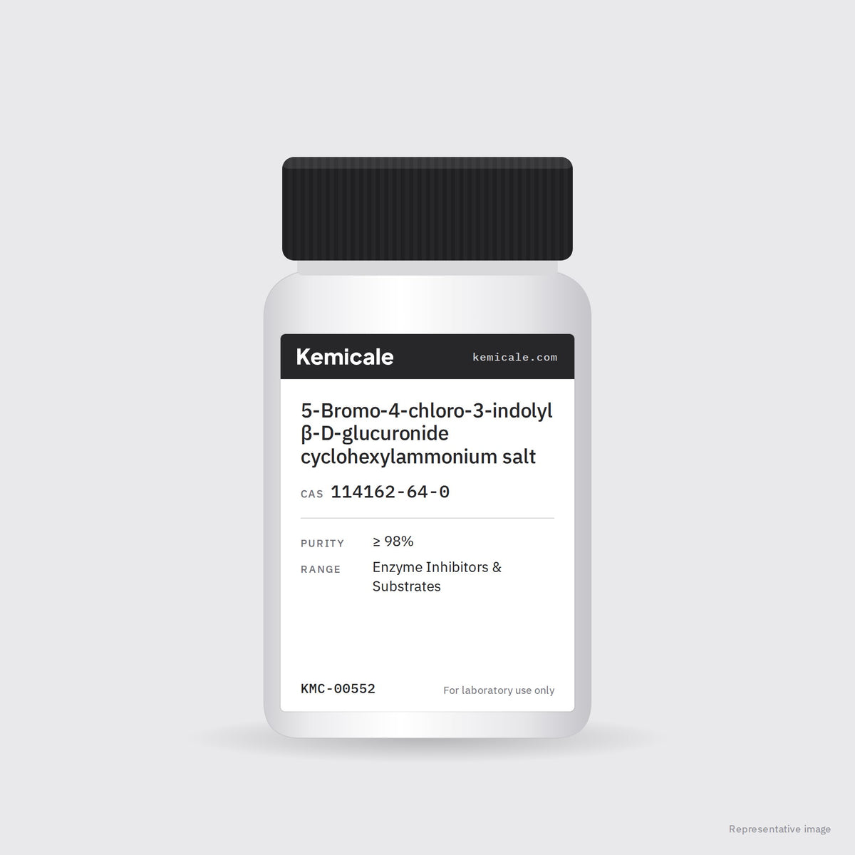 5-Bromo-4-chloro-3-indolyl β-D-glucuronide cyclohexylammonium salt (CAS 114162-64-0) – Kemicale representative pack image