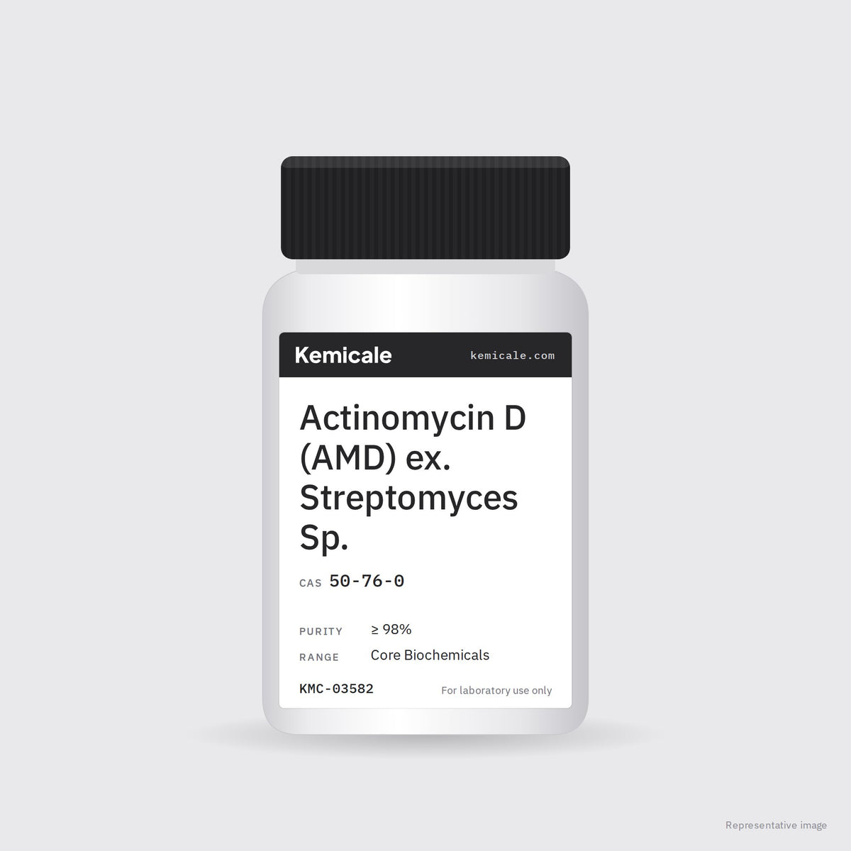 Actinomycin D (AMD) ex. Streptomyces Sp. (CAS 50-76-0) – Kemicale representative pack image