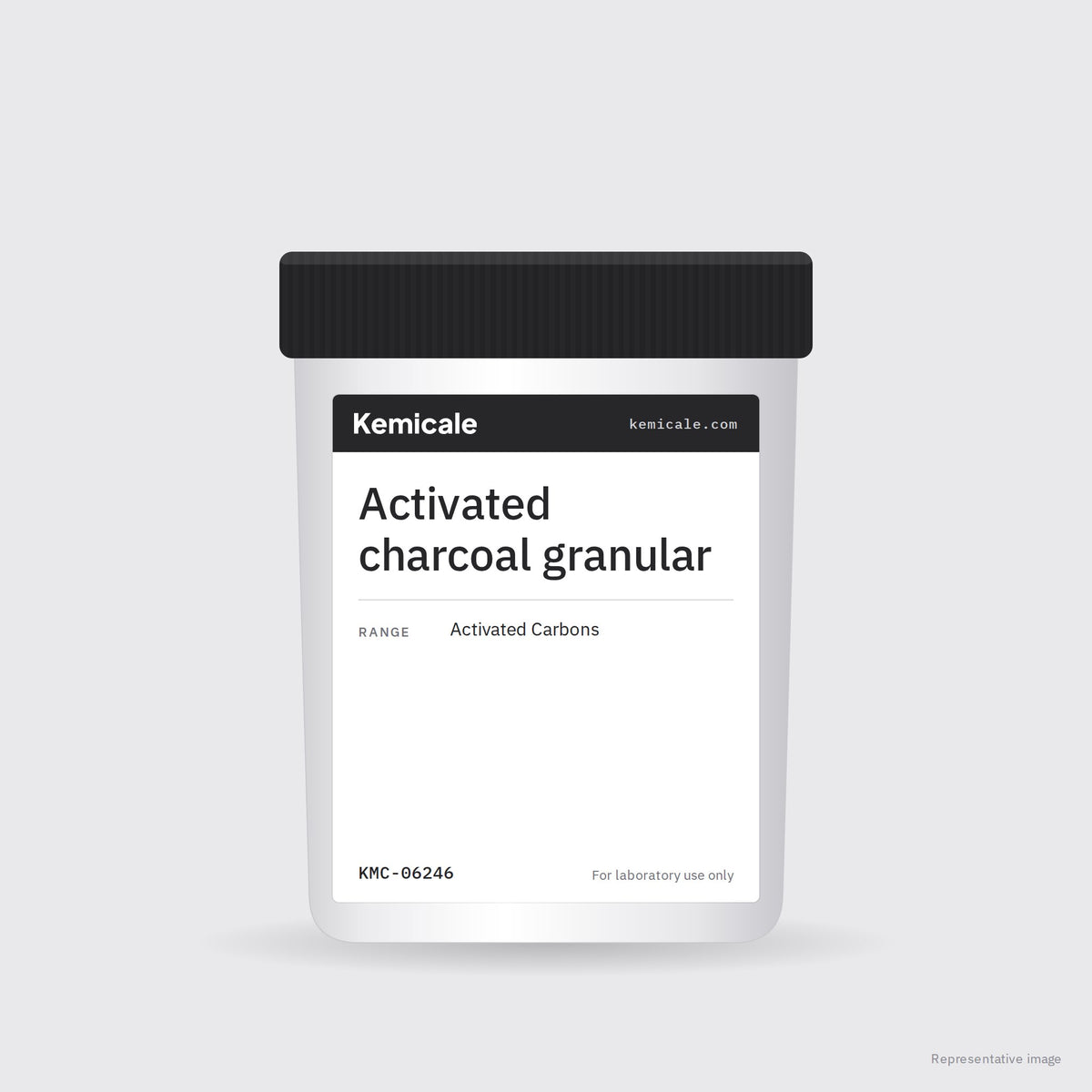Activated charcoal granular – Kemicale representative pack image