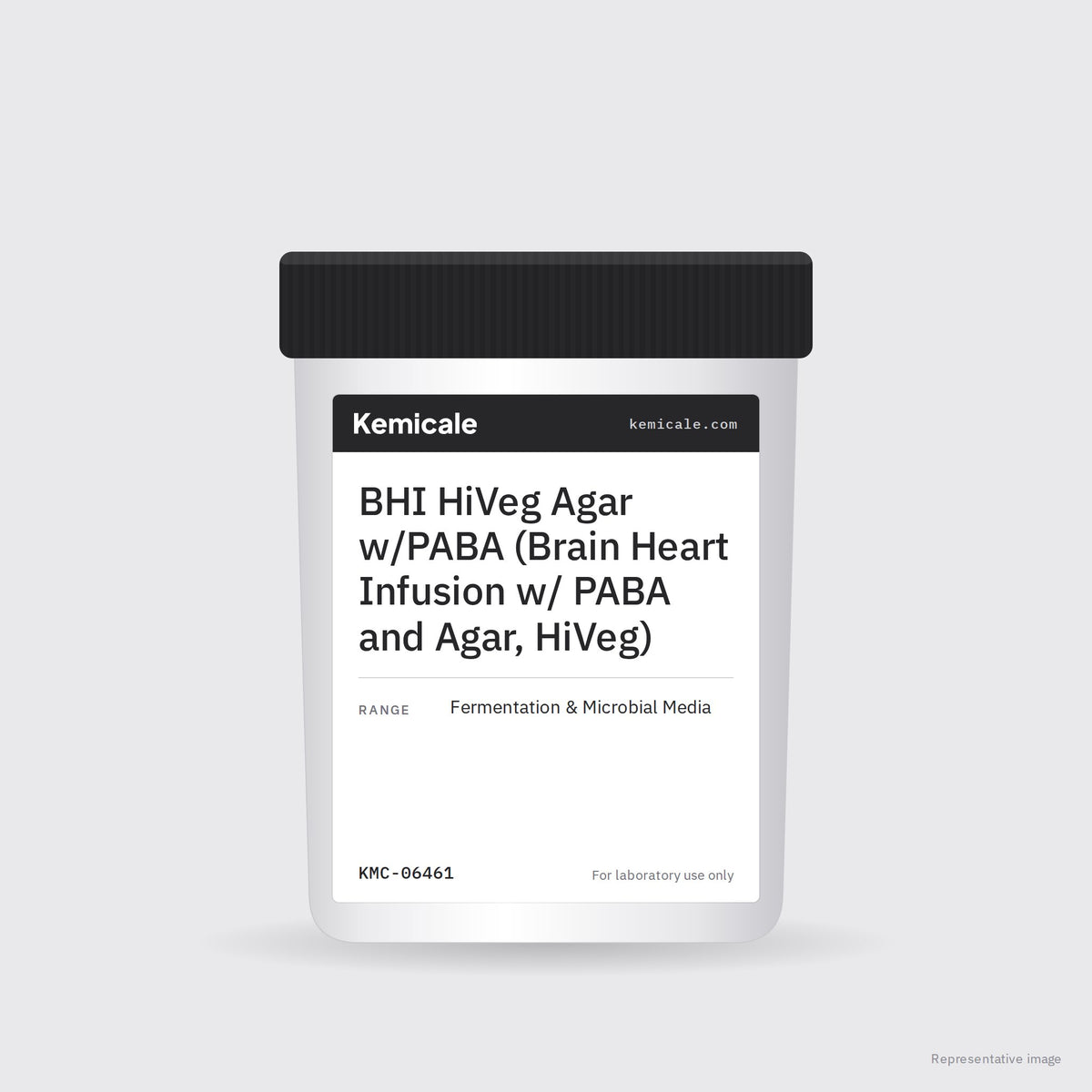 BHI HiVeg Agar w/PABA (Brain Heart Infusion w/ PABA and Agar, HiVeg) – Kemicale representative pack image