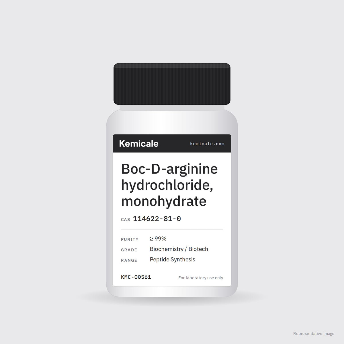 Boc-D-arginine hydrochloride, monohydrate (CAS 114622-81-0) – Kemicale representative pack image