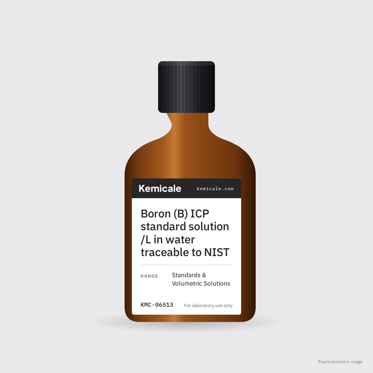 Boron (B) ICP standard solution /L in water traceable to NIST – Kemicale representative pack image
