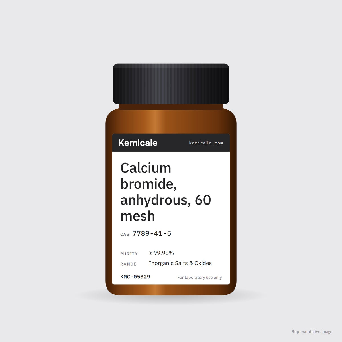 Calcium bromide, anhydrous, 60 mesh (CAS 7789-41-5) – Kemicale representative pack image