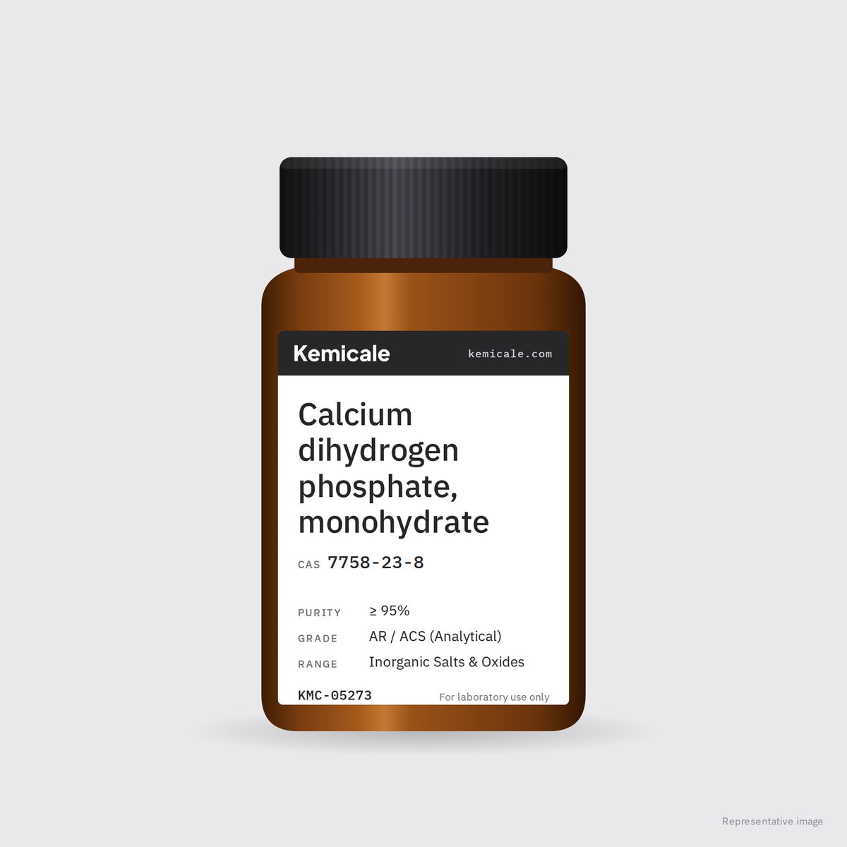 Calcium dihydrogen phosphate, monohydrate (CAS 7758-23-8) – Kemicale representative pack image
