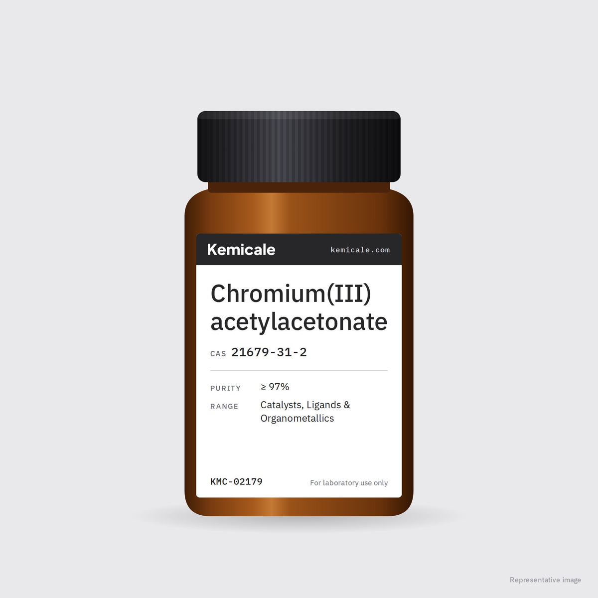 Chromium(III) acetylacetonate (CAS 21679-31-2) – Kemicale representative pack image