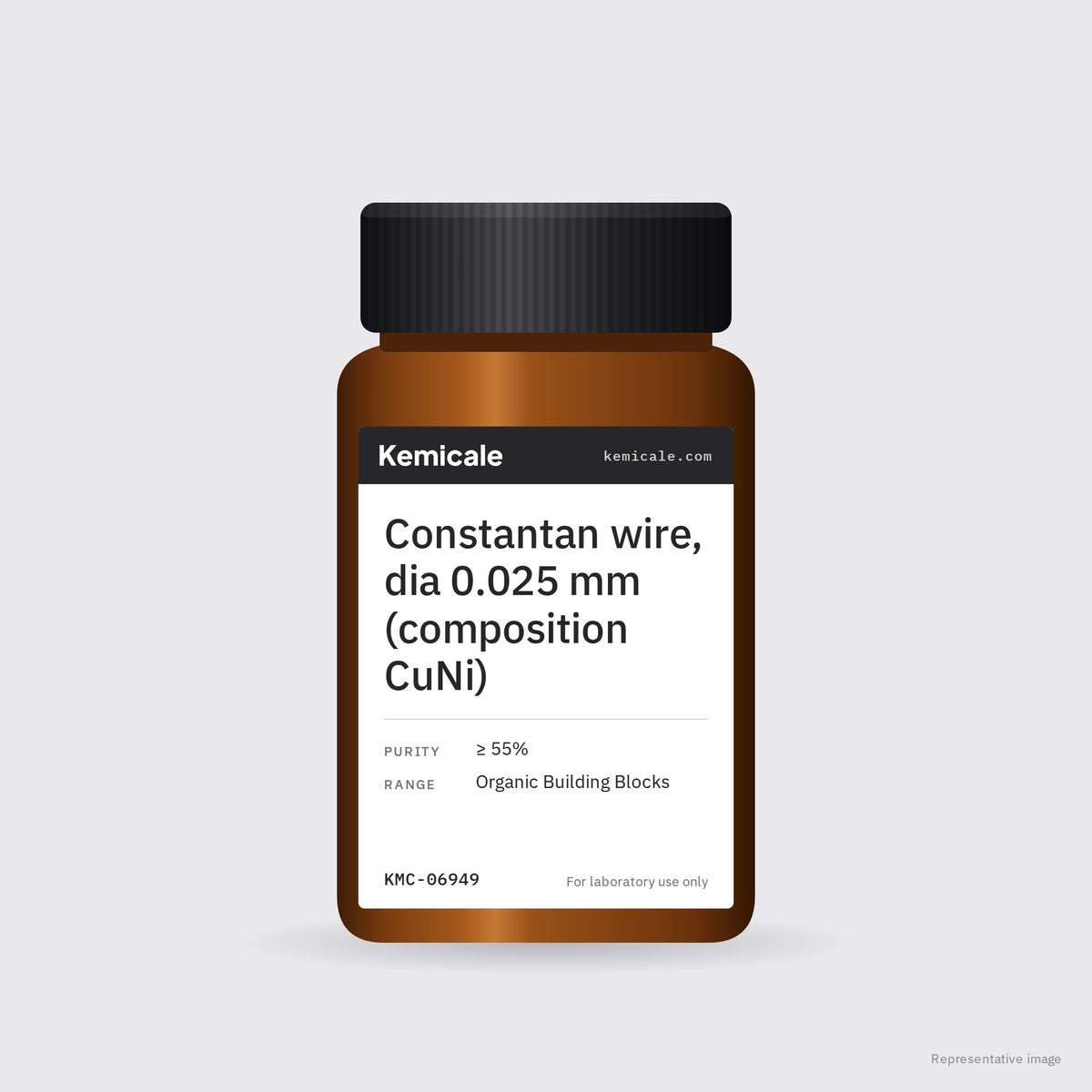 Constantan wire, dia 0.025 mm (composition CuNi) – Kemicale representative pack image