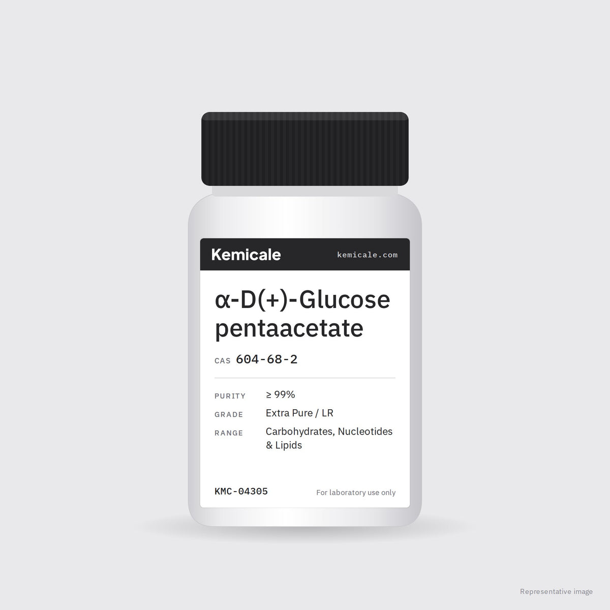 α-D(+)-Glucose pentaacetate (CAS 604-68-2) – Kemicale representative pack image