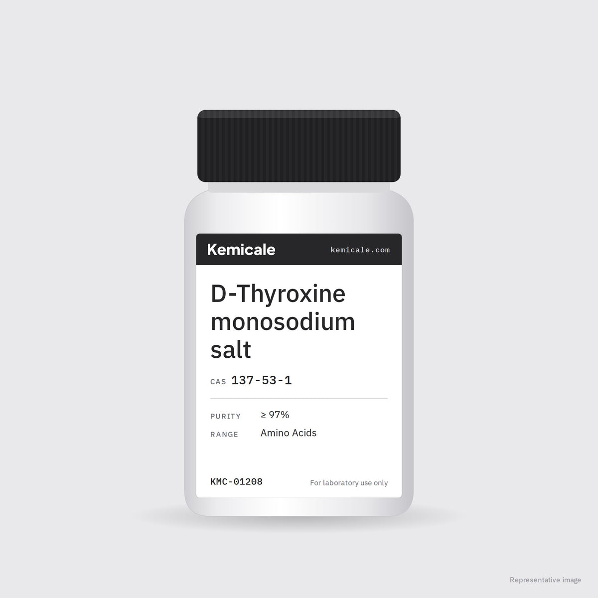 D-Thyroxine monosodium salt (CAS 137-53-1) – Kemicale representative pack image