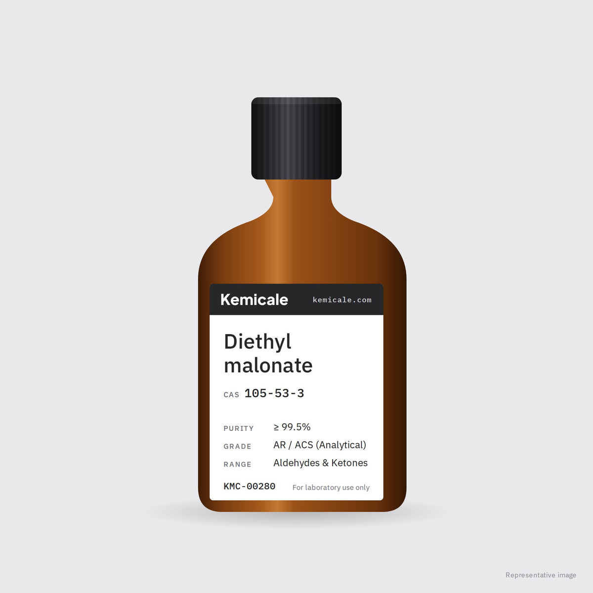 Diethyl malonate (CAS 105-53-3) – Kemicale representative pack image