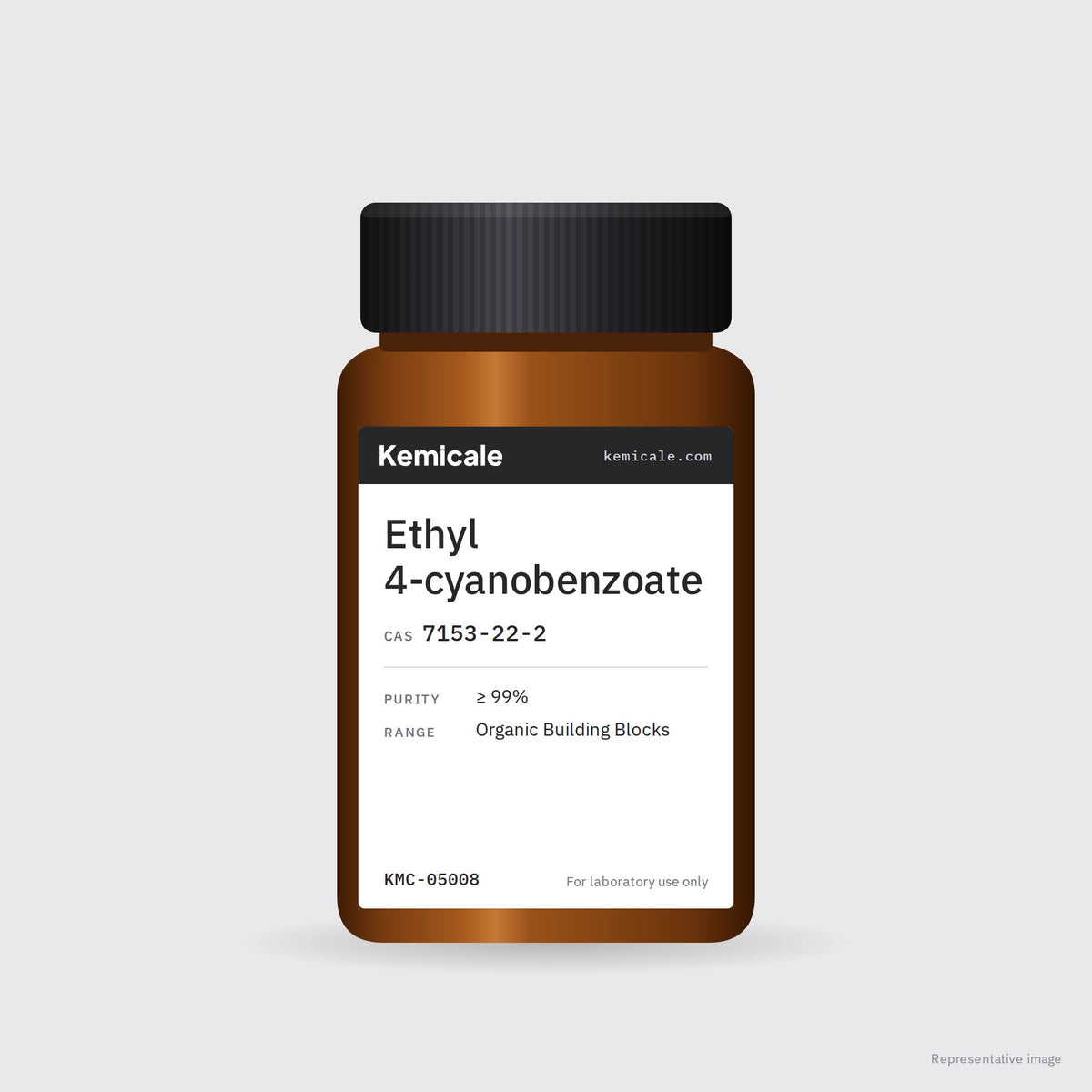 Ethyl 4-cyanobenzoate (CAS 7153-22-2) – Kemicale representative pack image