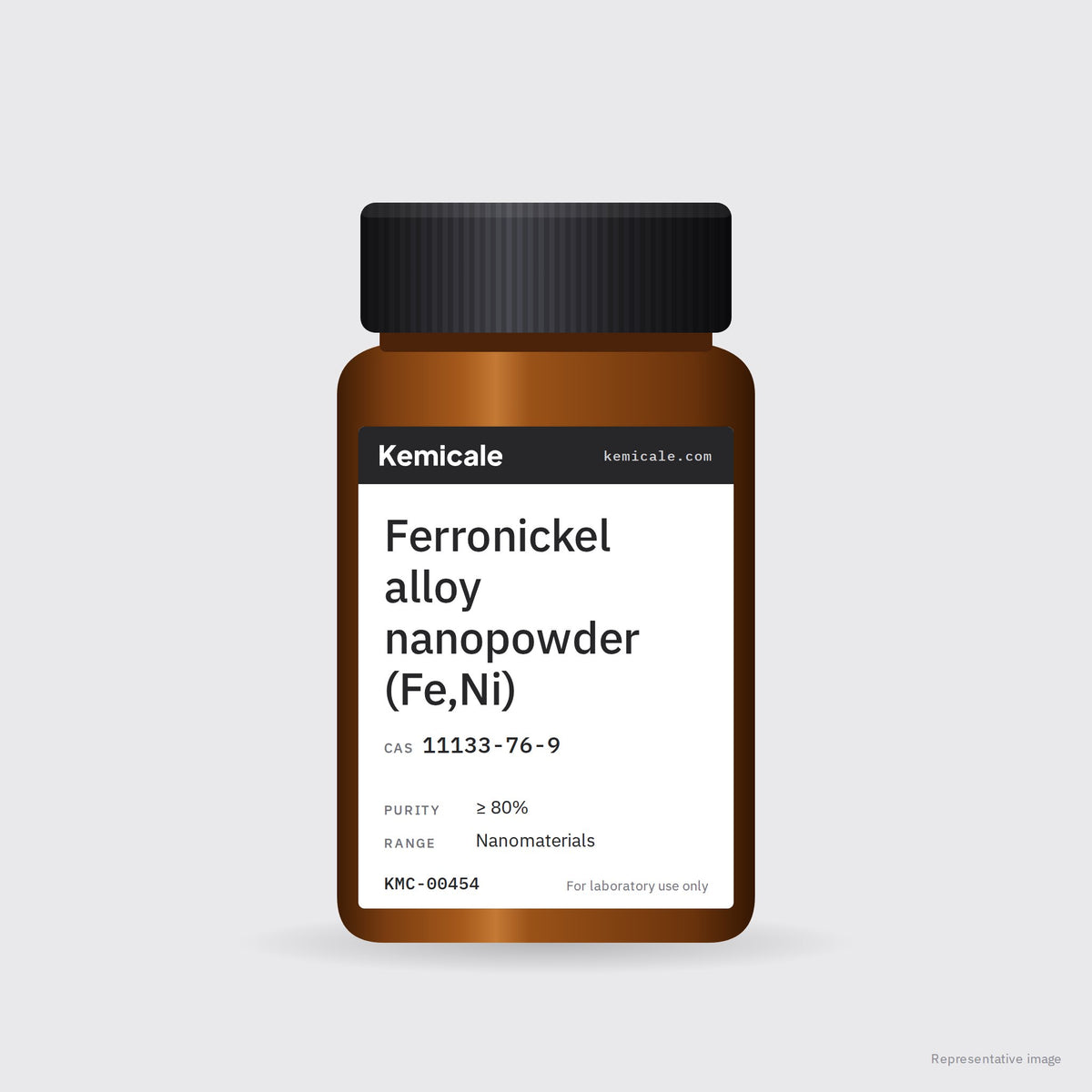 Ferronickel alloy nanopowder (Fe,Ni) (CAS 11133-76-9) – Kemicale representative pack image