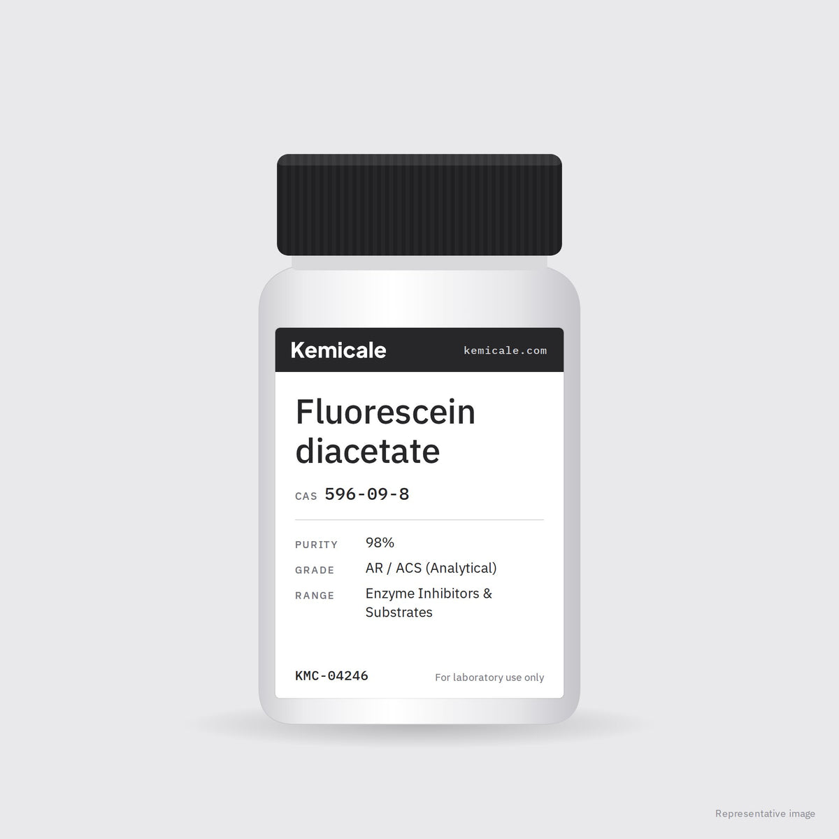 Fluorescein diacetate (CAS 596-09-8) – Kemicale representative pack image