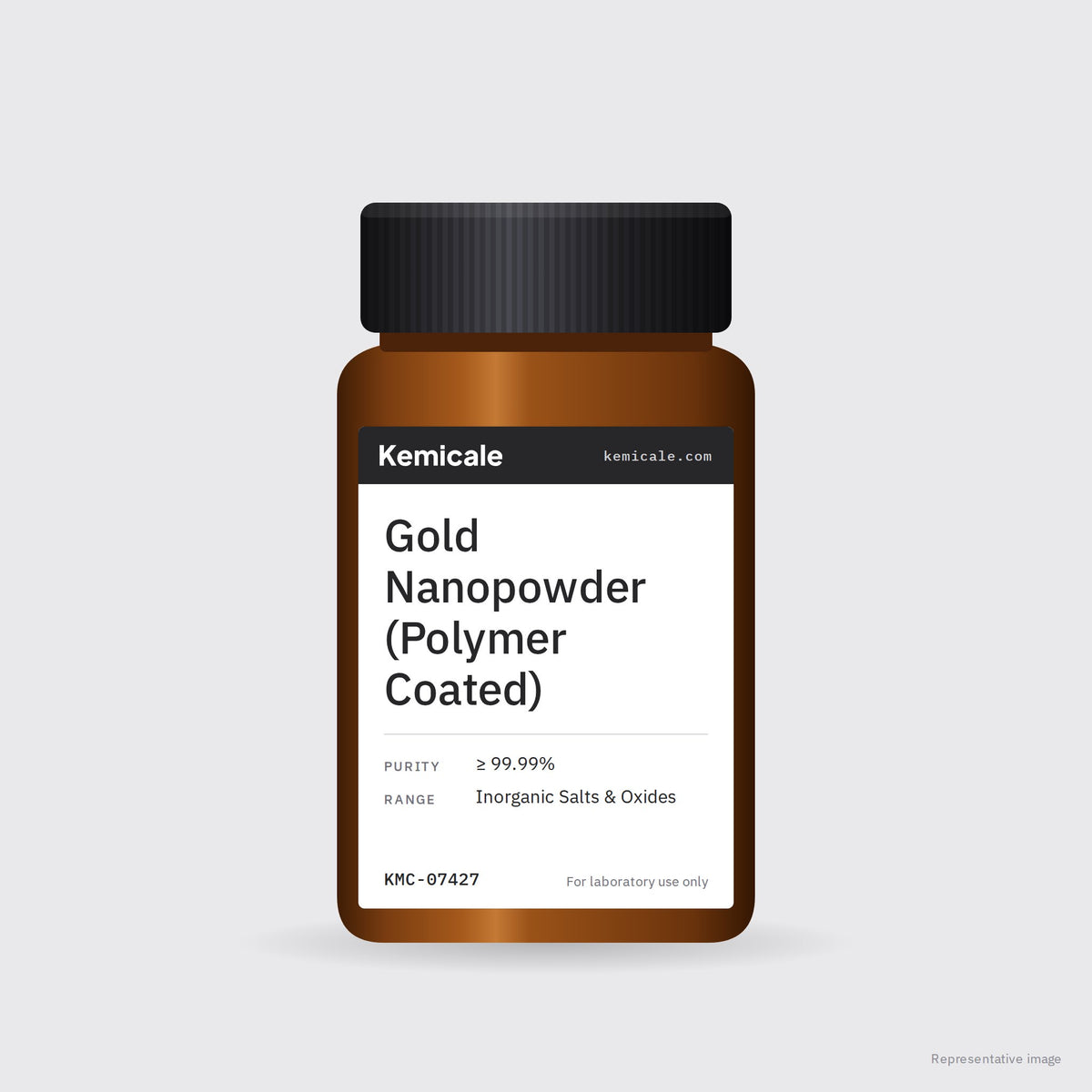 Gold Nanopowder (Polymer Coated) – Kemicale representative pack image