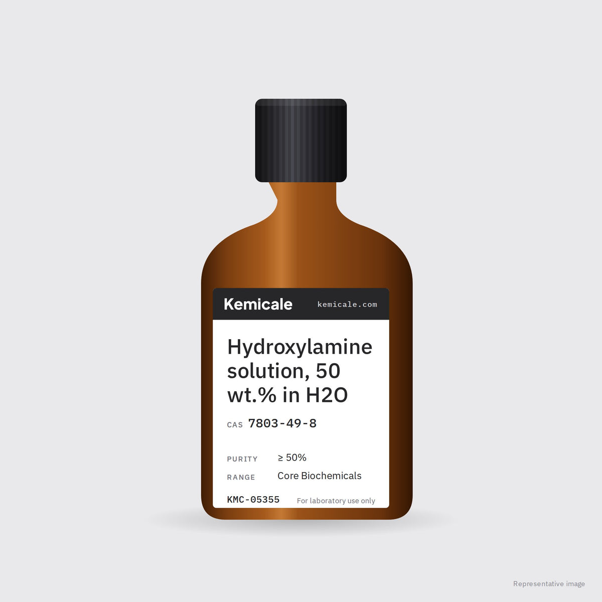 Hydroxylamine solution, 50 wt.% in H2O (CAS 7803-49-8) – Kemicale representative pack image