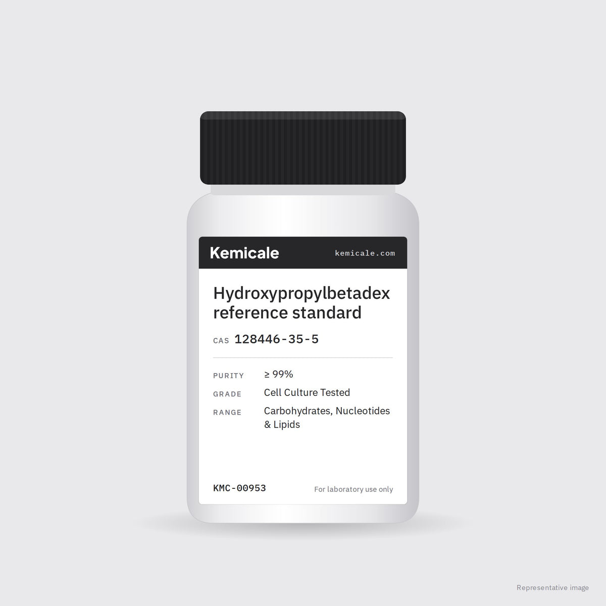 Hydroxypropylbetadex reference standard (CAS 128446-35-5) – Kemicale representative pack image
