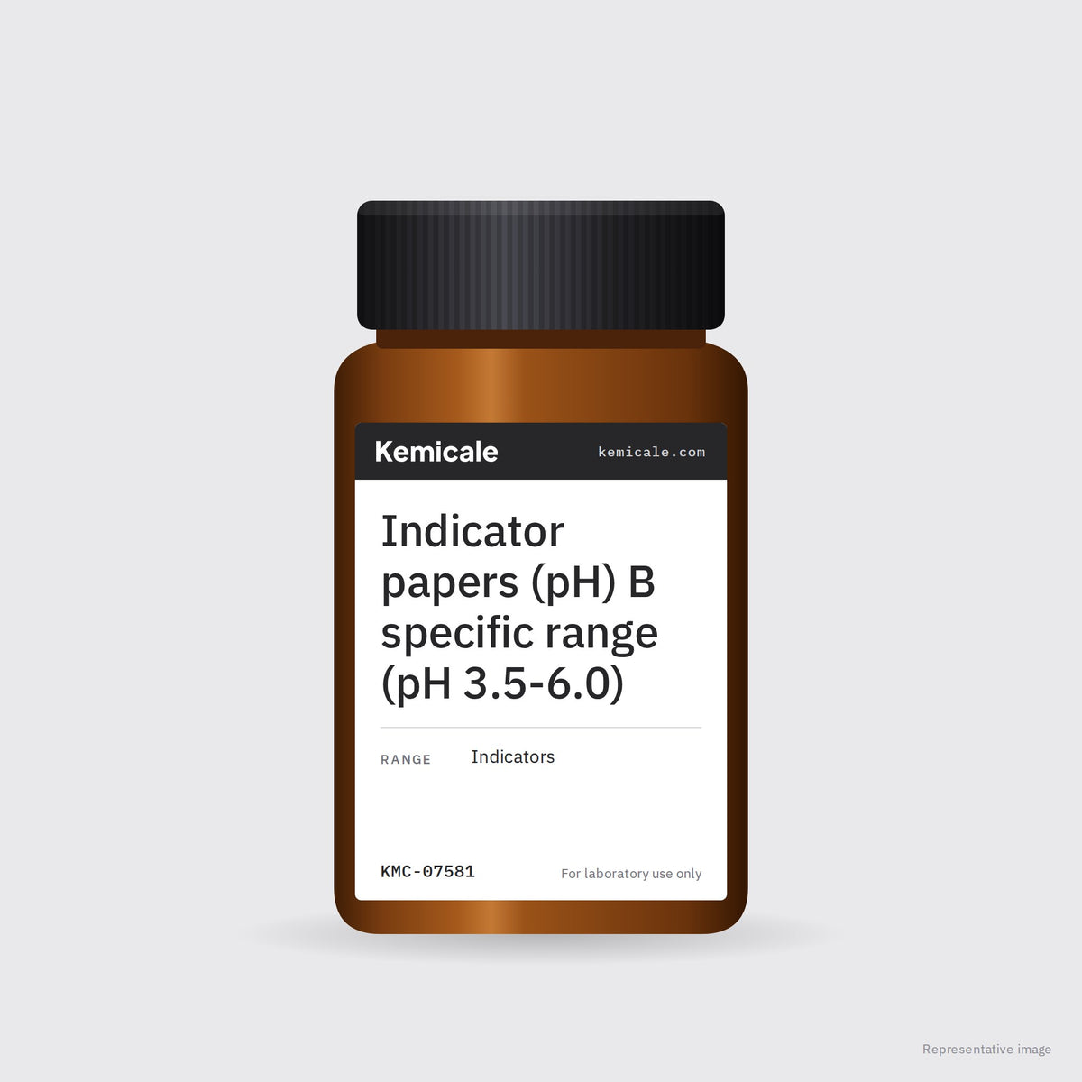 Indicator papers (pH) B specific range (pH 3.5-6.0) – Kemicale representative pack image