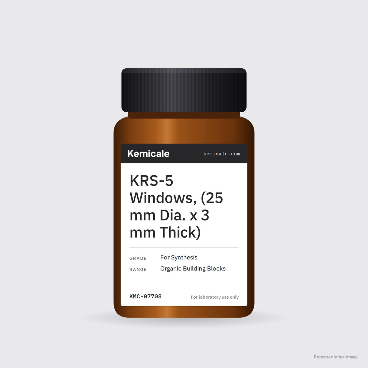 KRS-5 Windows, (25 mm Dia. x 3 mm Thick) – Kemicale representative pack image