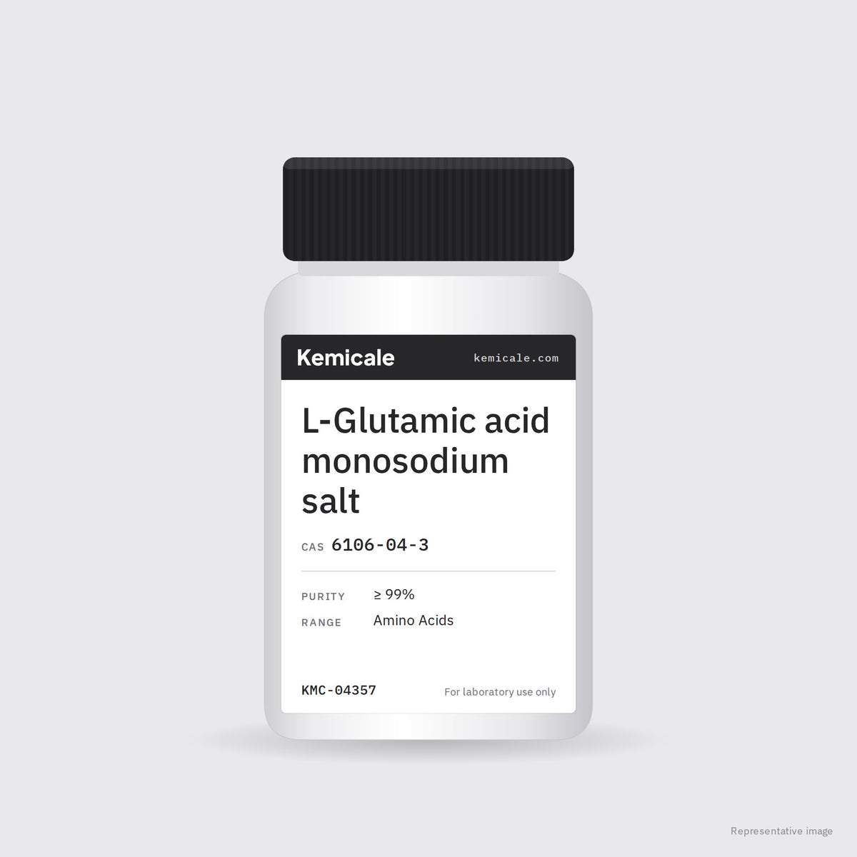 L-Glutamic acid monosodium salt (CAS 6106-04-3) – Kemicale representative pack image