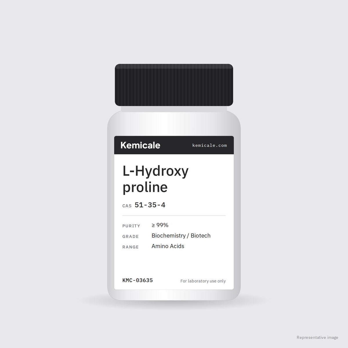 L-Hydroxy proline (CAS 51-35-4) – Kemicale representative pack image