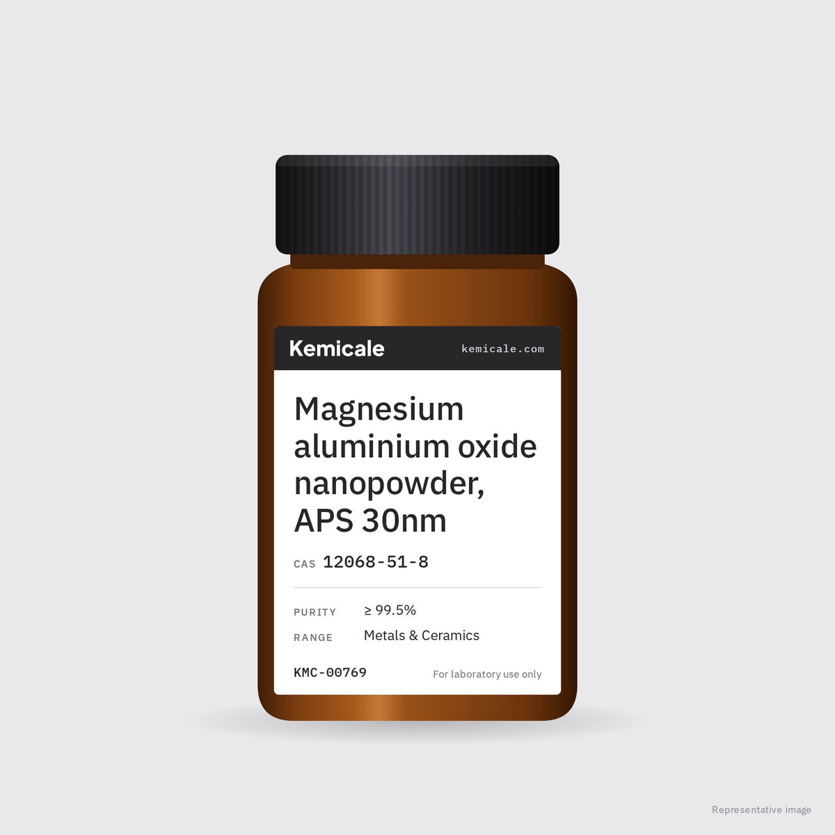 Magnesium aluminium oxide nanopowder, APS 30nm (CAS 12068-51-8) – Kemicale representative pack image