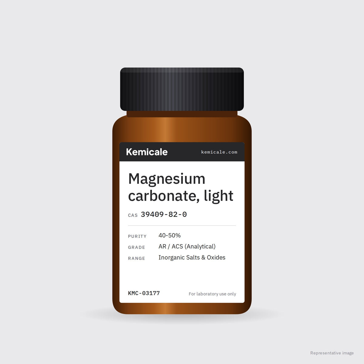 Magnesium carbonate, light (CAS 39409-82-0) – Kemicale representative pack image