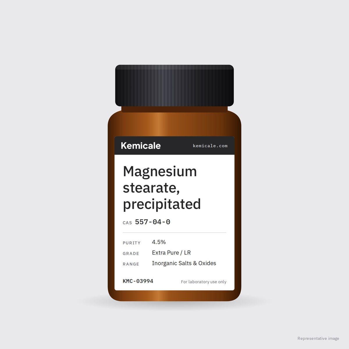 Magnesium stearate, precipitated (CAS 557-04-0) – Kemicale representative pack image