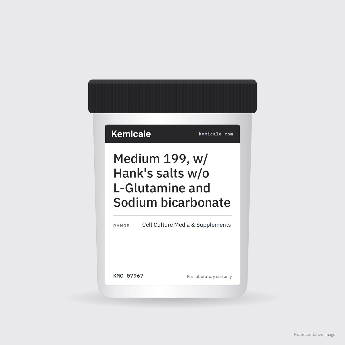 Medium 199, w/ Hank's salts w/o L-Glutamine and Sodium bicarbonate – Kemicale representative pack image