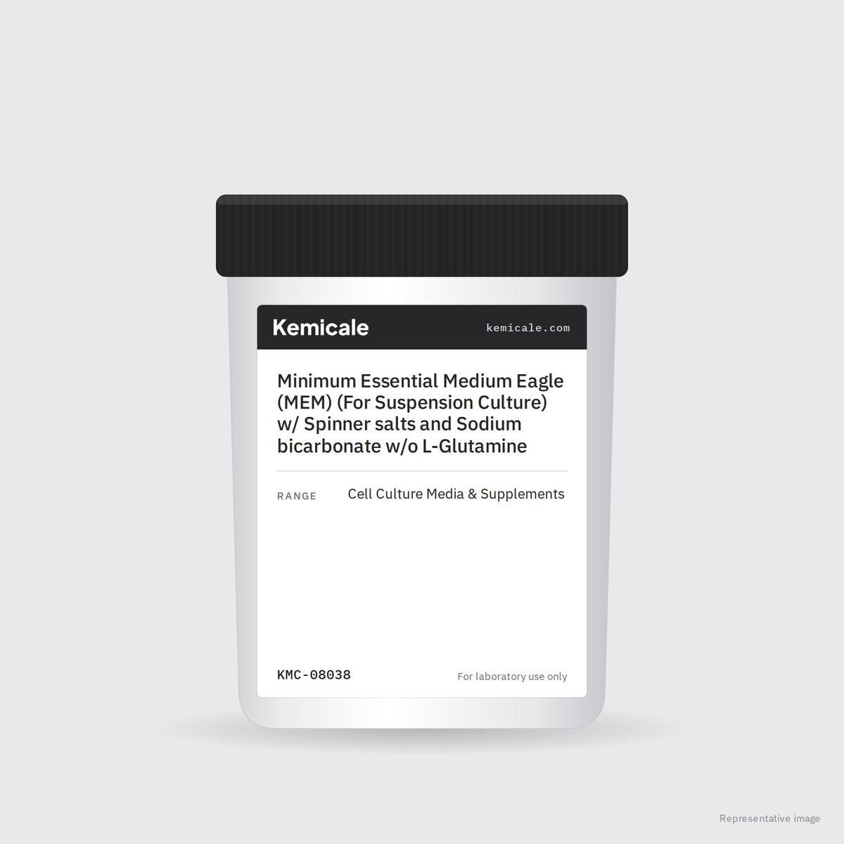 Minimum Essential Medium Eagle (MEM) (For Suspension Culture) w/ Spinner salts and Sodium bicarbonate w/o L-Glutamine – Kemicale representative pack image