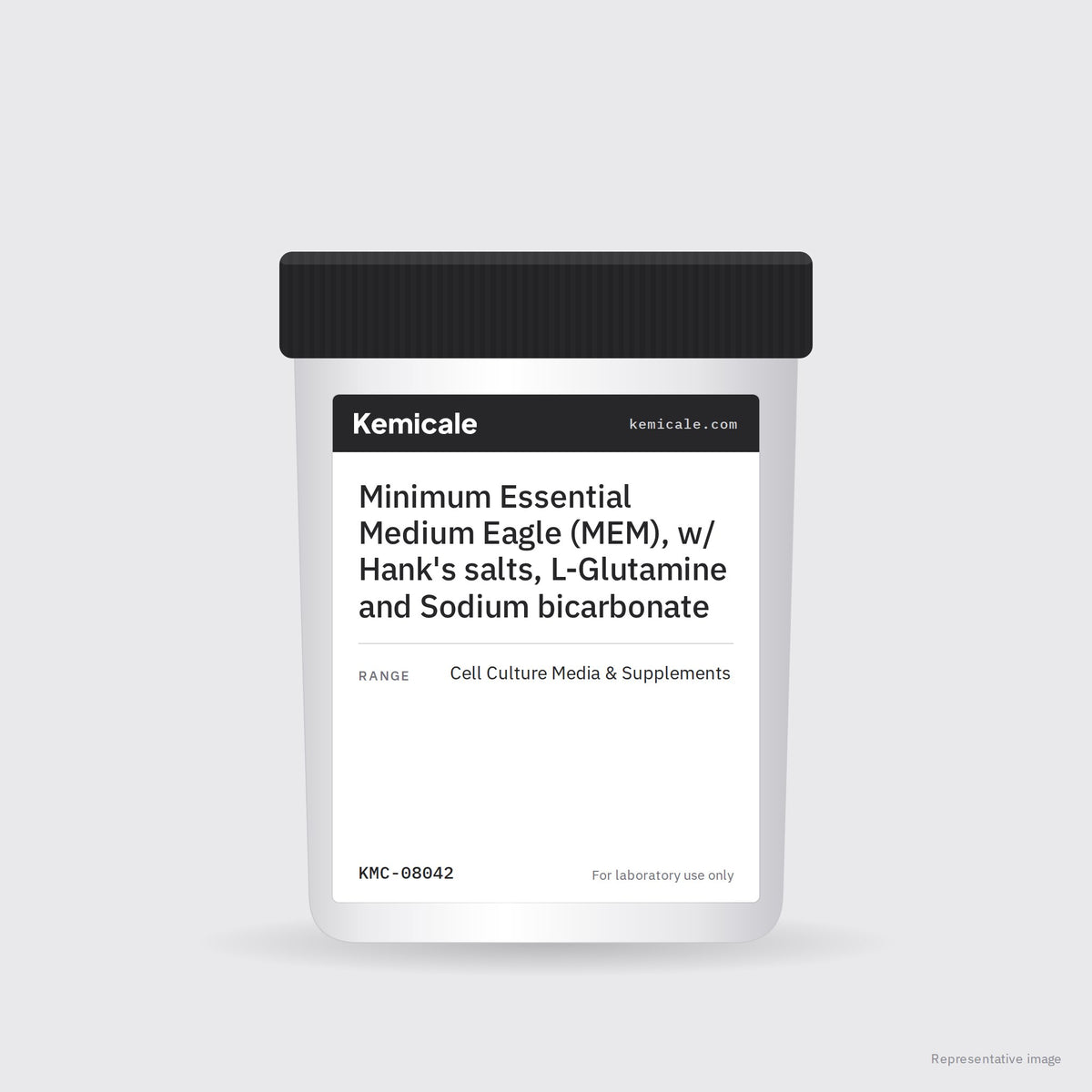Minimum Essential Medium Eagle (MEM), w/ Hank's salts, L-Glutamine and Sodium bicarbonate – Kemicale representative pack image