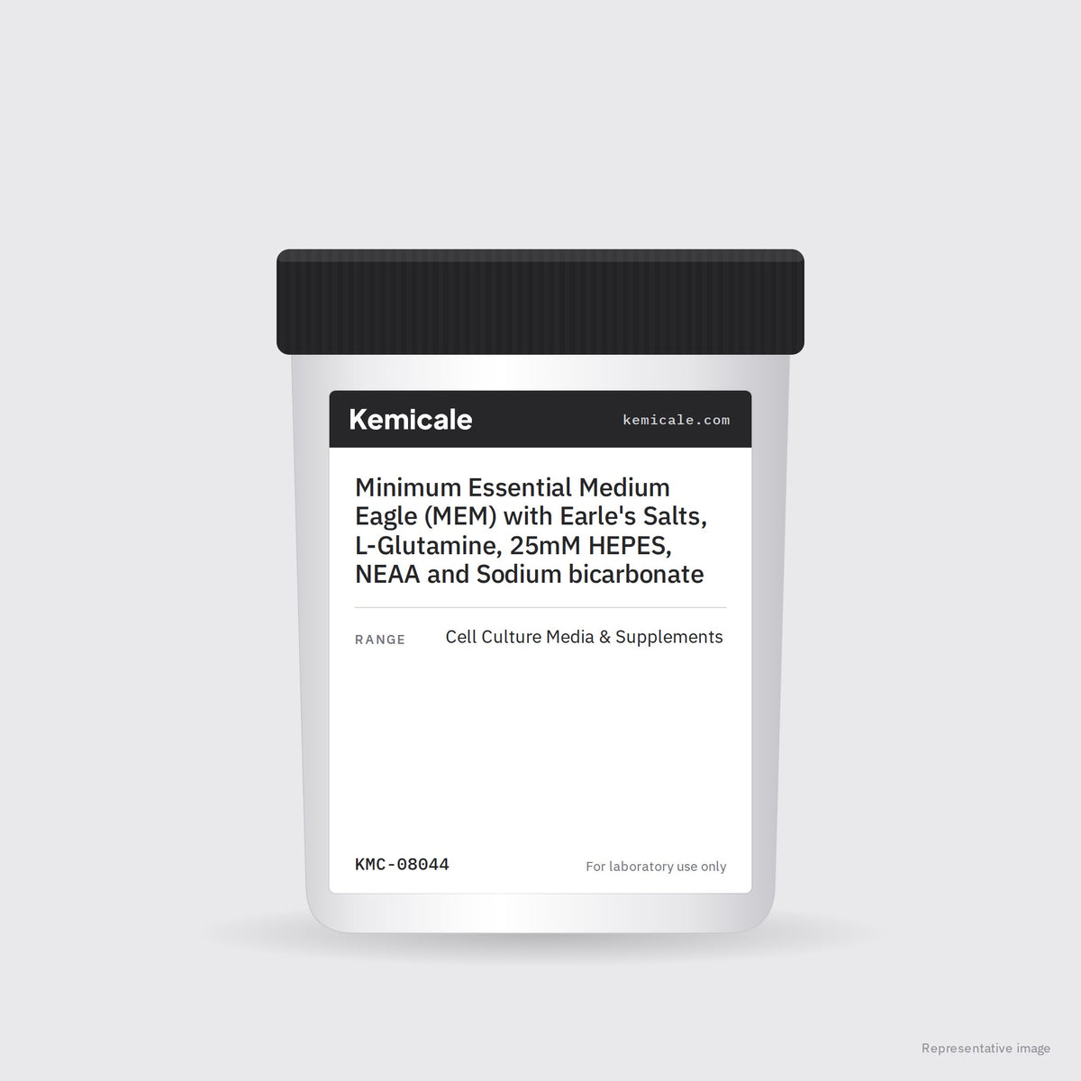 Minimum Essential Medium Eagle (MEM) with Earle's Salts, L-Glutamine, 25mM HEPES, NEAA and Sodium bicarbonate – Kemicale representative pack image