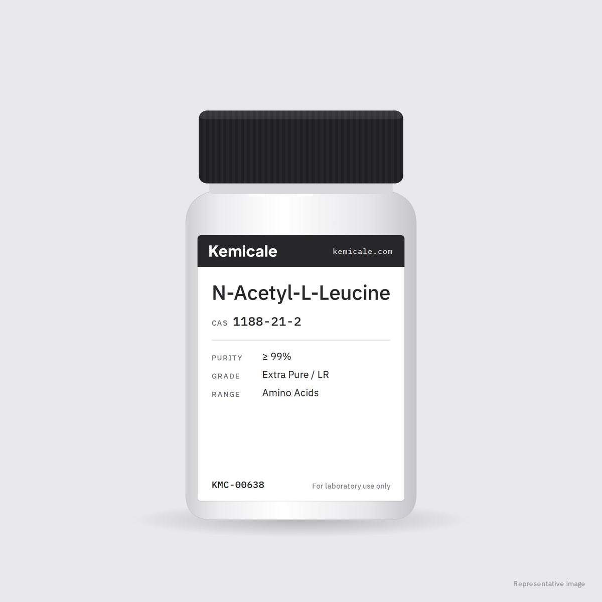 N-Acetyl-L-Leucine (CAS 1188-21-2) – Kemicale representative pack image