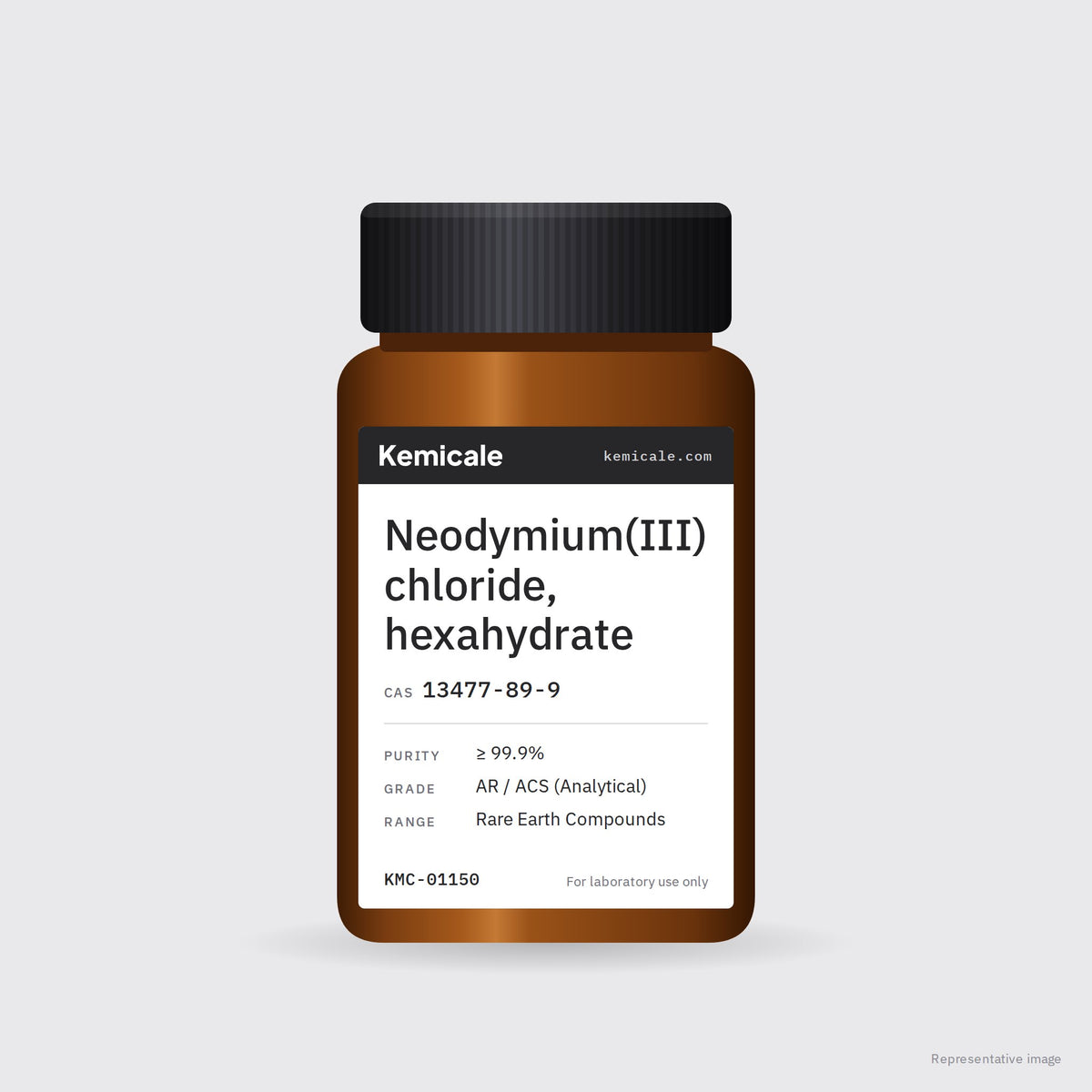 Neodymium(III) chloride, hexahydrate (CAS 13477-89-9) – Kemicale representative pack image