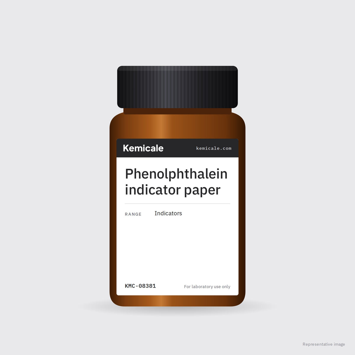Phenolphthalein indicator paper – Kemicale representative pack image