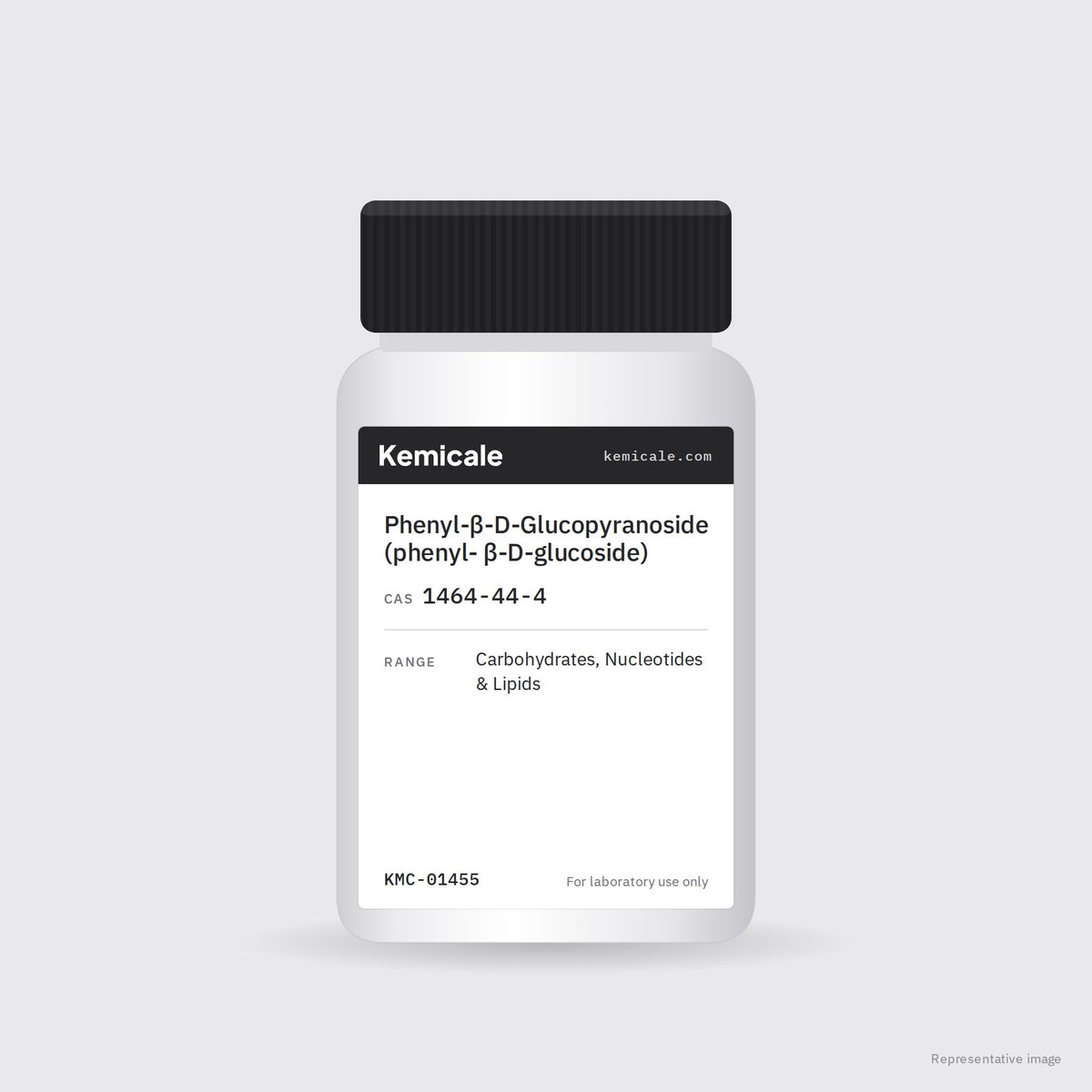 Phenyl-β-D-Glucopyranoside (phenyl- β-D-glucoside) (CAS 1464-44-4) – Kemicale representative pack image