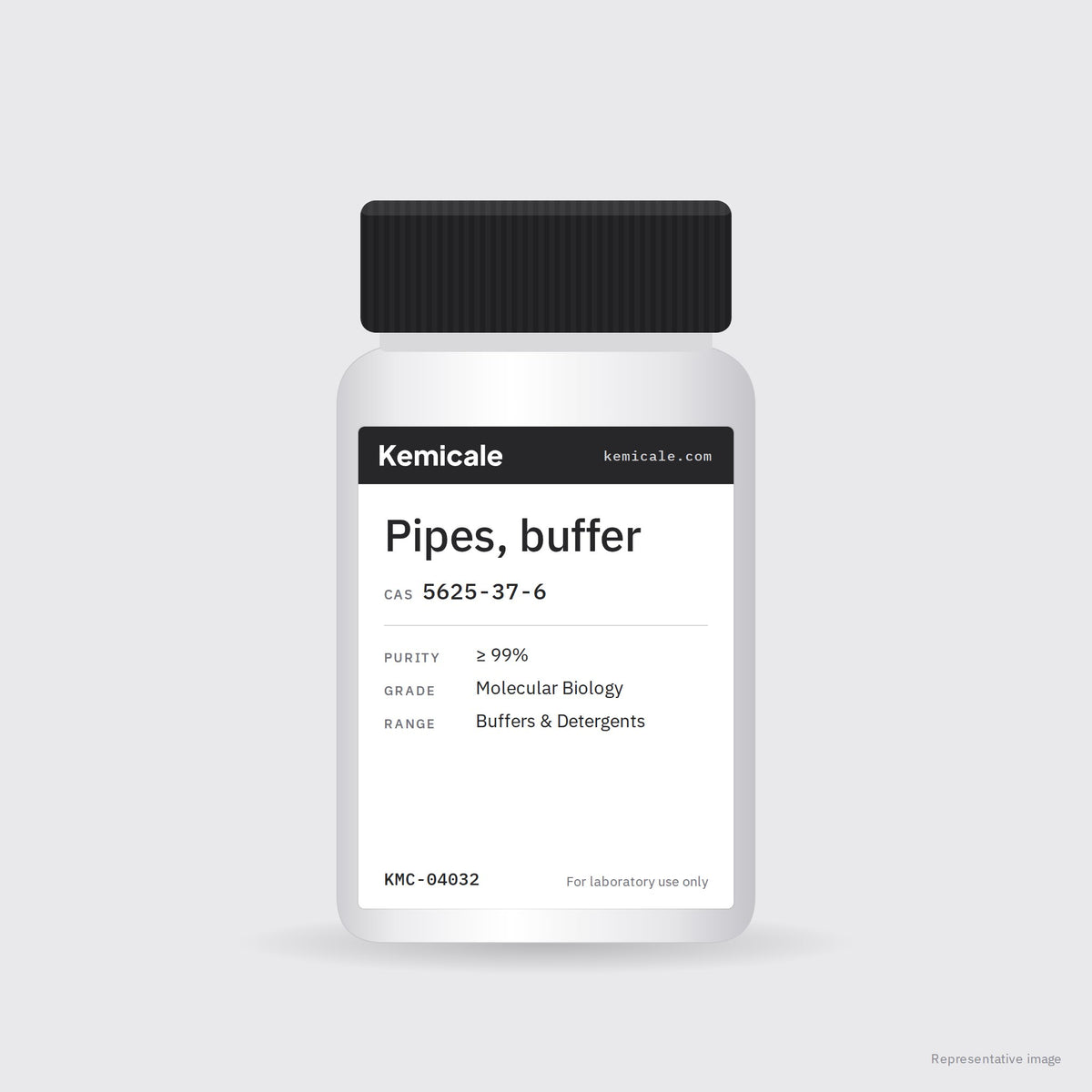 Pipes, buffer (CAS 5625-37-6) – Kemicale representative pack image