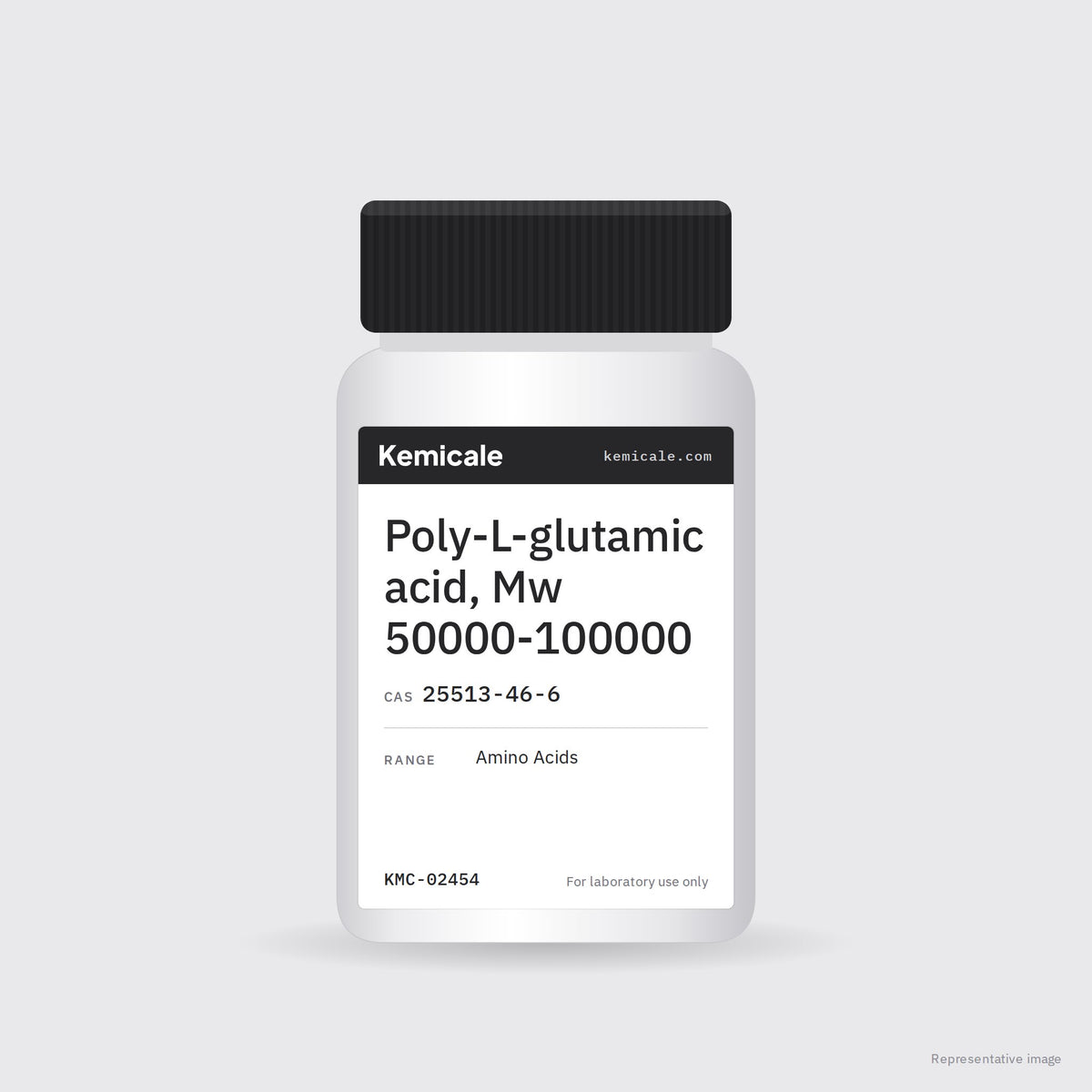 Poly-L-glutamic acid, Mw 50000-100000 (CAS 25513-46-6) – Kemicale representative pack image