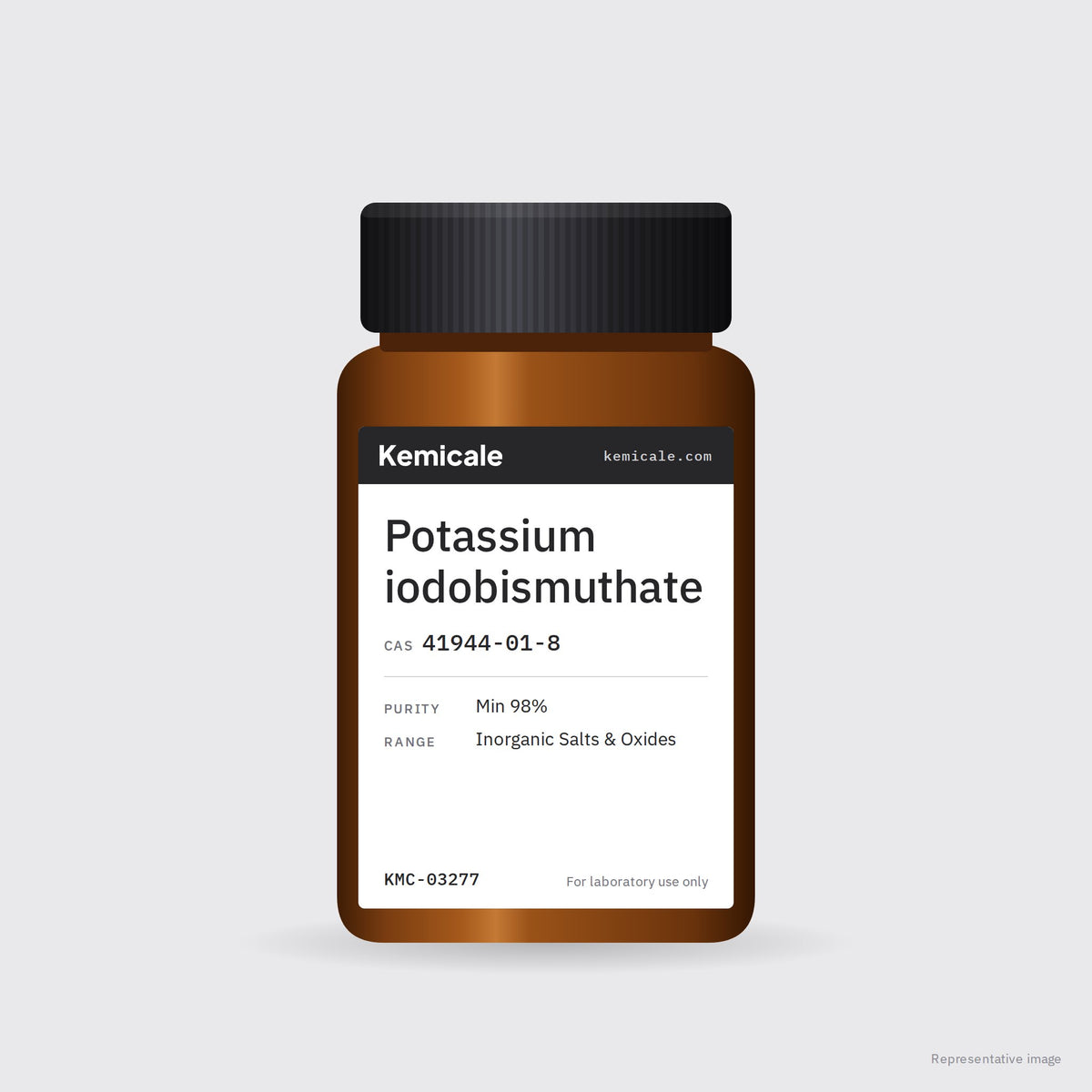 Potassium iodobismuthate (CAS 41944-01-8) – Kemicale representative pack image