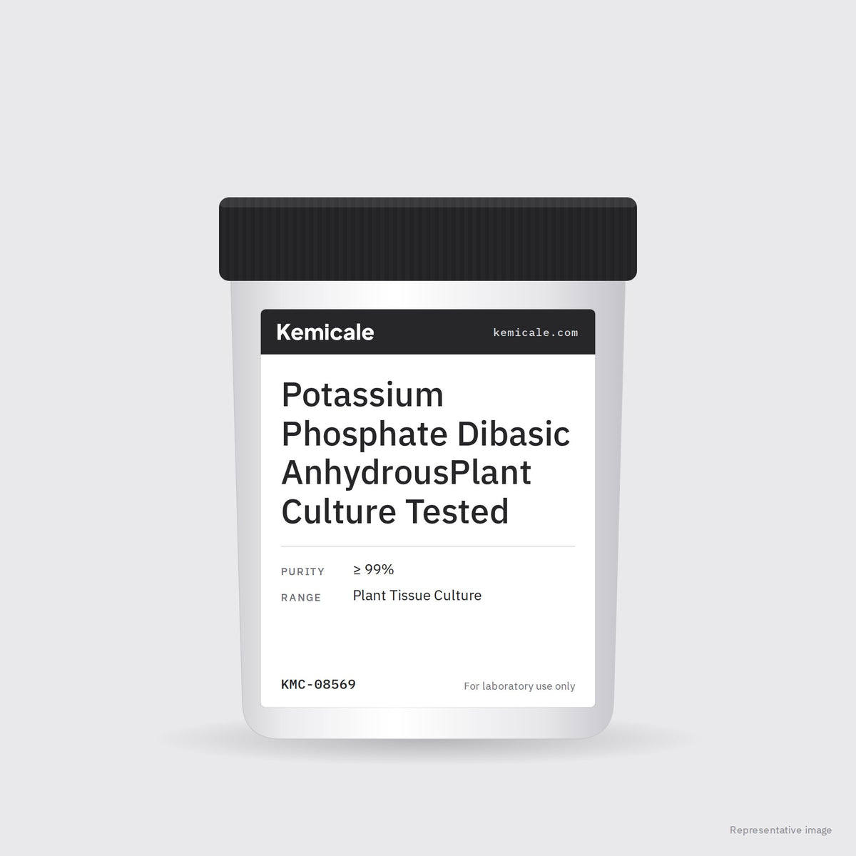 Potassium Phosphate Dibasic AnhydrousPlant Culture Tested – Kemicale representative pack image
