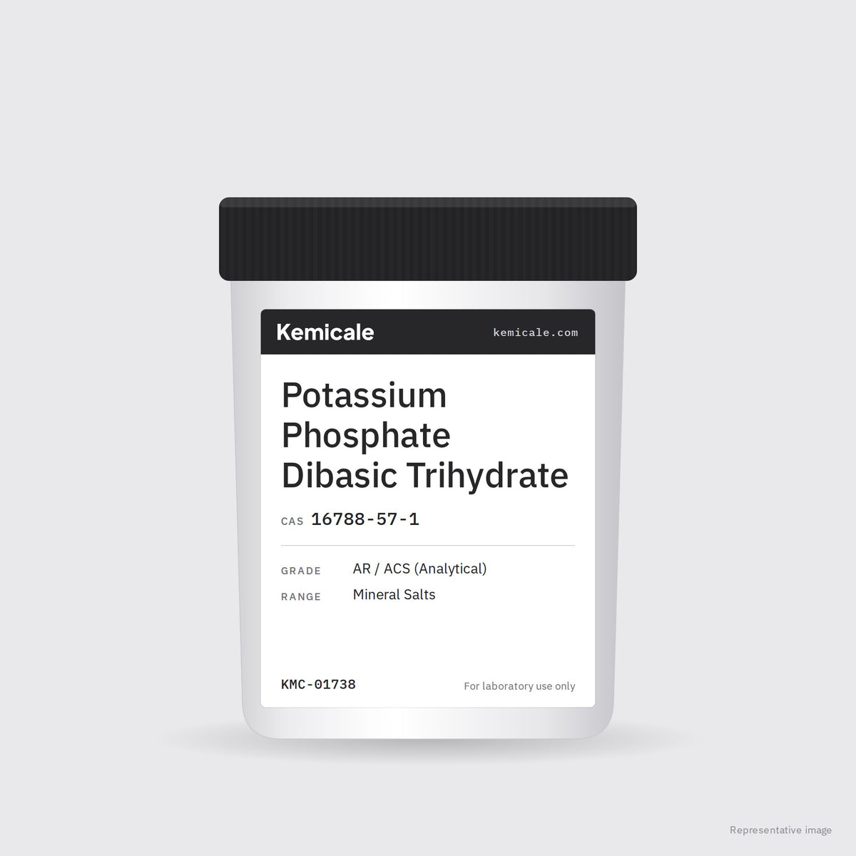 Potassium Phosphate Dibasic Trihydrate (CAS 16788-57-1) – Kemicale representative pack image