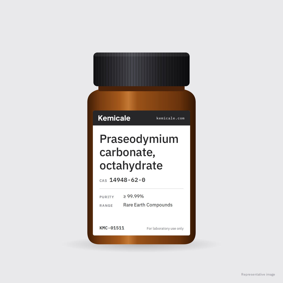 Praseodymium carbonate, octahydrate (CAS 14948-62-0) – Kemicale representative pack image