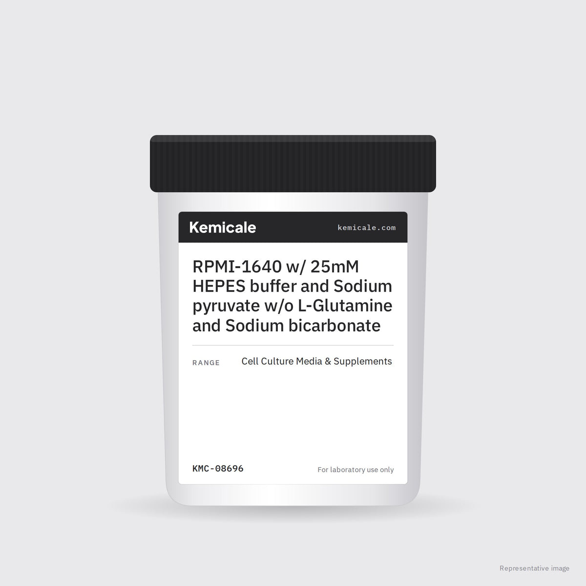 RPMI-1640 w/ 25mM HEPES buffer and Sodium pyruvate w/o L-Glutamine and Sodium bicarbonate – Kemicale representative pack image