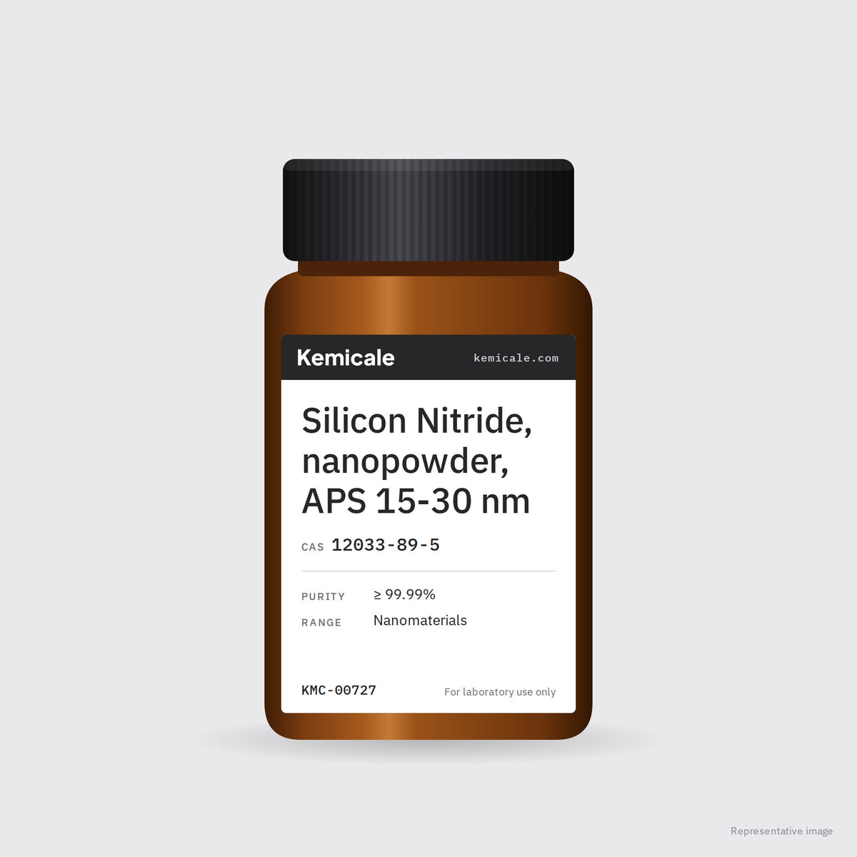 Silicon Nitride, nanopowder, APS 15-30 nm (CAS 12033-89-5) – Kemicale representative pack image